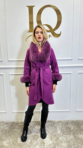 Palton alpaka Ami Fuchsia